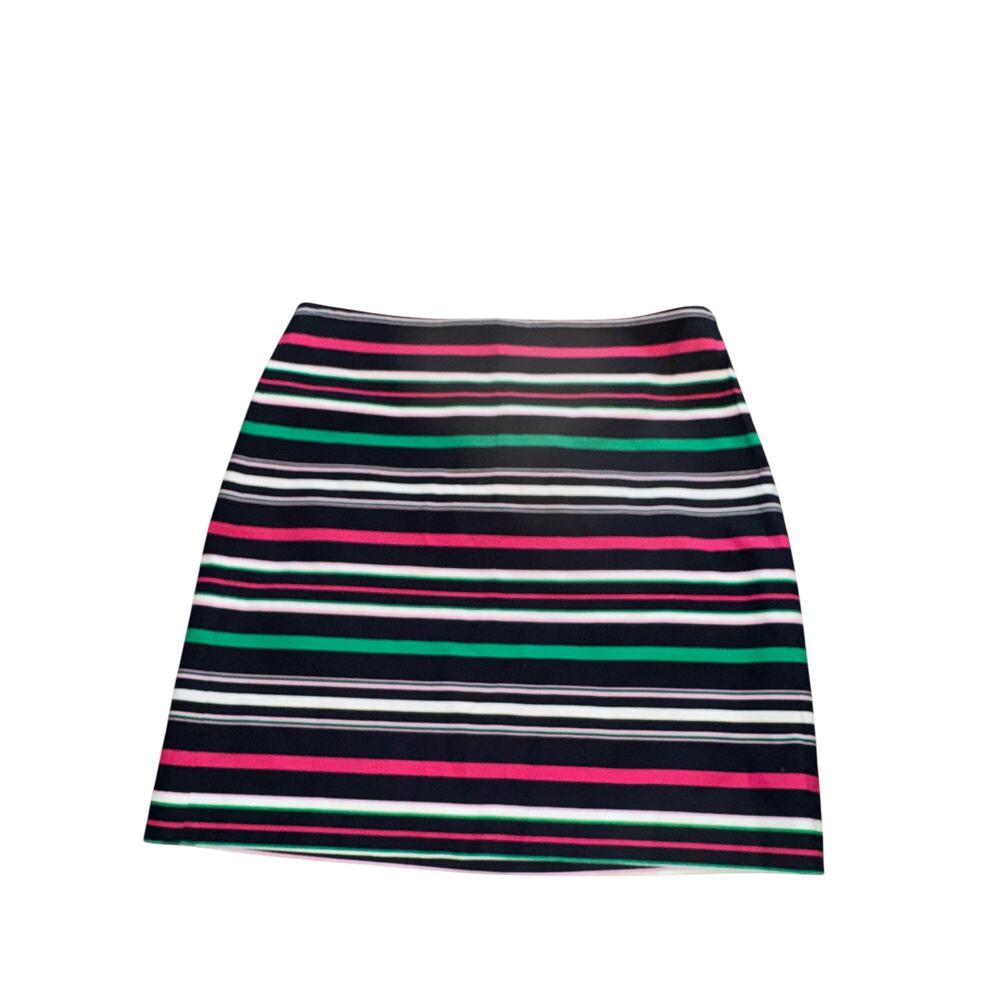 Talbots Skirt | Navy‎ Striped | Side Zip | Lined | Petite 14